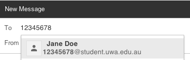 Type in the recipient's student number